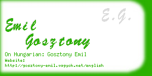 emil gosztony business card